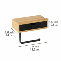 Wenko Toilettenpapierrollenhalter Mit Schublade Bambusa -Günstiges Wenko Geschäft unnamed file 346