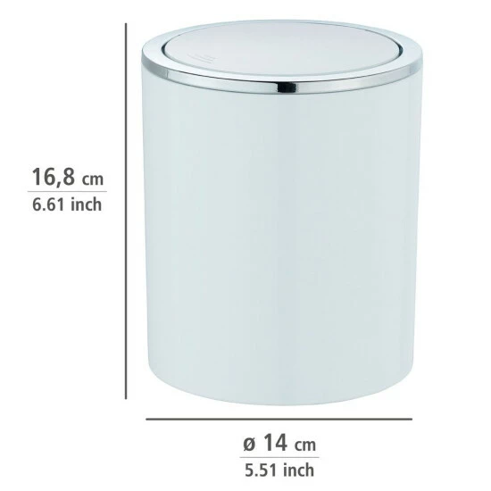 Wenko Schwingdeckeleimer Inca White 4 Wenko Schwingdeckeleimer Inca White – Bild 2