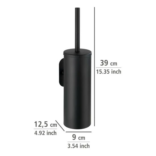 Wenko Turbo-Loc® Edelstahl WC-Garnitur Orea Black Matt Geschlossen 8 Wenko Turbo-Loc® Edelstahl WC-Garnitur Orea Black Matt Geschlossen – Bild 6