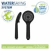 Wenko Duschkopf Watersaving Schwarz Matt