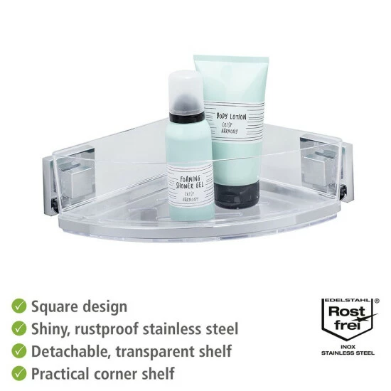 Wenko Vacuum-Loc® Eckablage Quadro Edelstahl 11 Wenko Vacuum-Loc® Eckablage Quadro Edelstahl – Bild 9