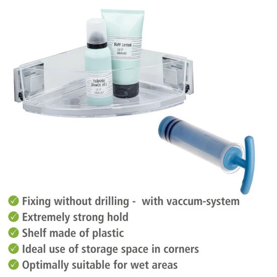 Wenko Vacuum-Loc® Eckablage Quadro Edelstahl 12 Wenko Vacuum-Loc® Eckablage Quadro Edelstahl – Bild 10