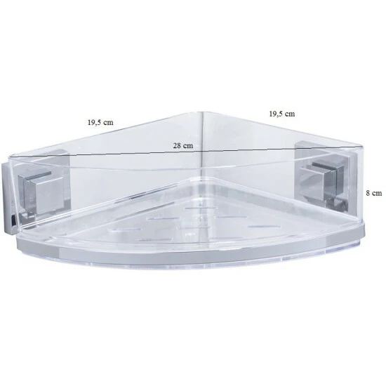 Wenko Vacuum-Loc® Eckablage Quadro Edelstahl 15 Wenko Vacuum-Loc® Eckablage Quadro Edelstahl – Bild 13