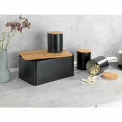 WENKO Brotkasten Set Mit 3 Vorratsdosen, Schwarz - Deckel Aus Bambus - 4-teiliges Vorratsset 20 WENKO Brotkasten Set Mit 3 Vorratsdosen, Schwarz - Deckel Aus Bambus - 4-teiliges Vorratsset -Günstiges Wenko Geschäft unnamed file 380