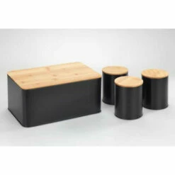 WENKO Brotkasten Set Mit 3 Vorratsdosen, Schwarz - Deckel Aus Bambus - 4-teiliges Vorratsset 21 WENKO Brotkasten Set Mit 3 Vorratsdosen, Schwarz - Deckel Aus Bambus - 4-teiliges Vorratsset -Günstiges Wenko Geschäft unnamed file 381