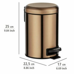 Wenko Kosmetik Treteimer Leman Metallic-Kupfer 3 L -Günstiges Wenko Geschäft unnamed file 3944