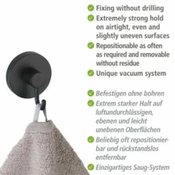 Wenko Vacuum-Loc® Haken Schwarz 2er Set -Günstiges Wenko Geschäft unnamed file 4016