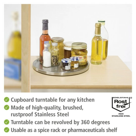 Wenko Schrankrondell Uno Edelstahl 11 Wenko Schrankrondell Uno Edelstahl – Bild 9