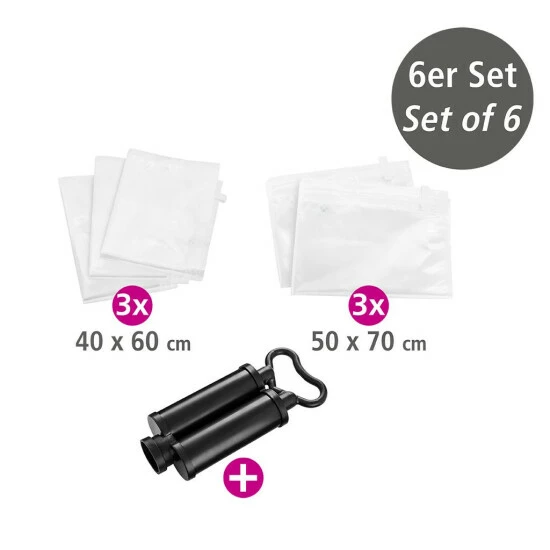 Wenko Vakuum Beutel Reise-Set 6-teilig 9 Wenko Vakuum Beutel Reise-Set 6-teilig – Bild 7