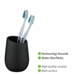Wenko Zahnputzbecher Badi Schwarz Keramik -Günstiges Wenko Geschäft unnamed file 4232
