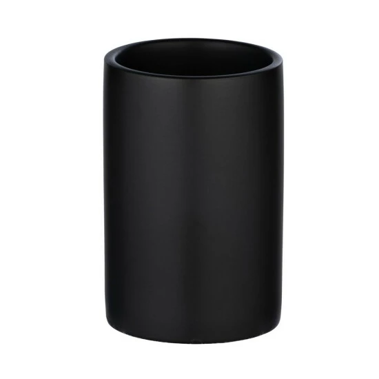 Wenko Zahnputzbecher Polaris Schwarz Matt 3 Wenko Zahnputzbecher Polaris Schwarz Matt