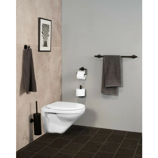 Wenko WC-Garnitur Bosio Geschlossen Edelstahl Black Matt 6 Wenko WC-Garnitur Bosio Geschlossen Edelstahl Black Matt – Bild 4