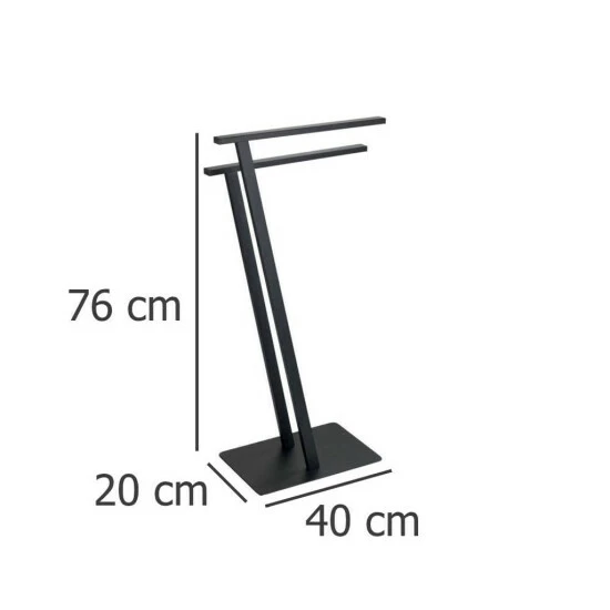 Wenko Handtuchständer Lirio Schwarz Matt 9 Wenko Handtuchständer Lirio Schwarz Matt – Bild 7