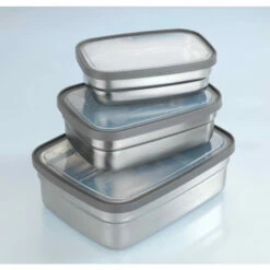 Lebensmittelbehälter, Edelstahl, 3 Stück, WENKO - WENKO -Günstiges Wenko Geschäft unnamed file 4323