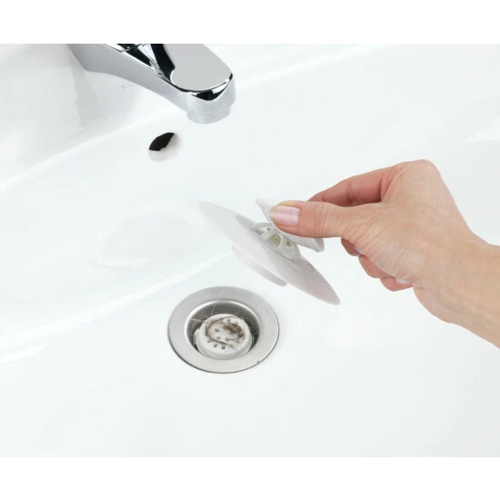 Wenko Silikon Abfluss-Stöpsel Sore, Weiß 4 Wenko Silikon Abfluss-Stöpsel Sore, Weiß – Bild 2