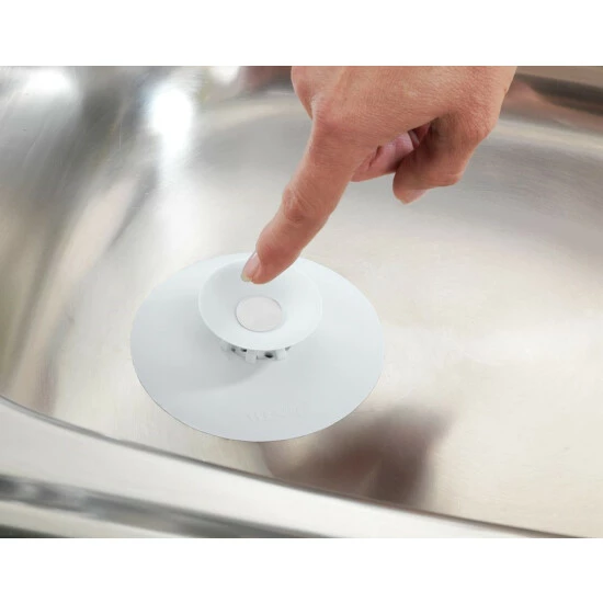 Wenko Silikon Abfluss-Stöpsel Sore, Weiß 5 Wenko Silikon Abfluss-Stöpsel Sore, Weiß – Bild 3