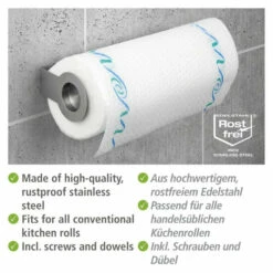 Wenko Universal Küchenrollenhalter Cerri Edelstahl -Günstiges Wenko Geschäft unnamed file 436