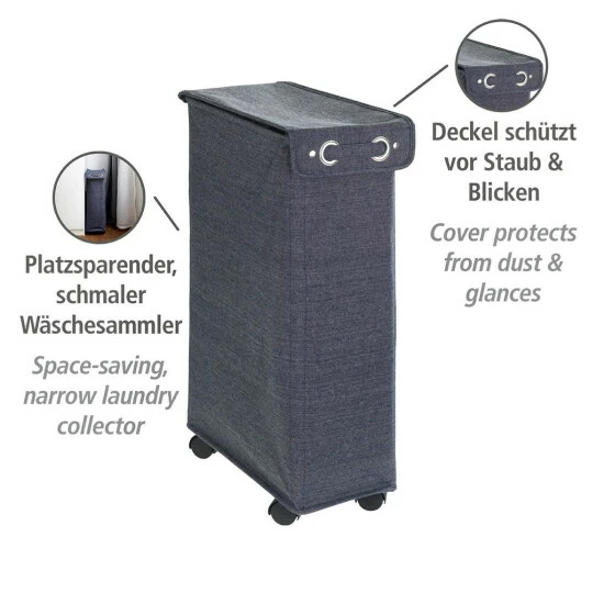 Wenko Wäschesammler Corno Prime Blau 5 Wenko Wäschesammler Corno Prime Blau – Bild 3