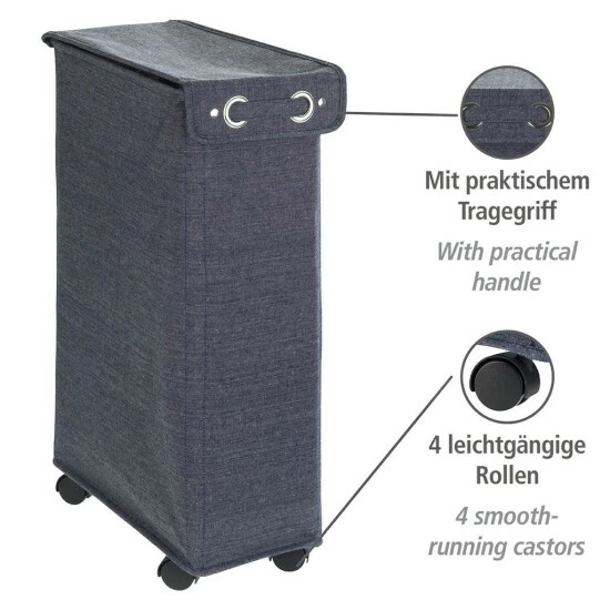 Wenko Wäschesammler Corno Prime Blau 6 Wenko Wäschesammler Corno Prime Blau – Bild 4