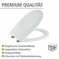 WENKO Toilettensitz Varoni Weiß - WC-Sitz Mit Absenkautomatik (Easy Close) Und Komfortabler Fix Clip Befestigung -Günstiges Wenko Geschäft unnamed file 4521