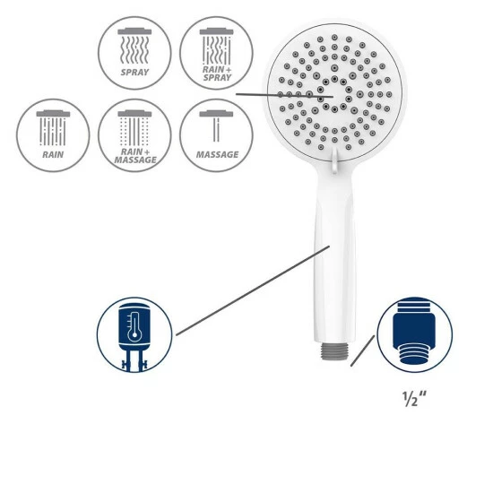 Wenko Duschkopf Young Weiß Ø 11 Cm 13 Wenko Duschkopf Young Weiß Ø 11 Cm – Bild 11