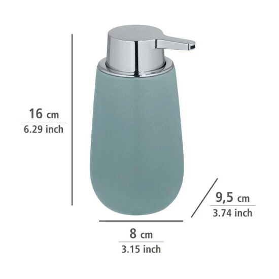 Wenko Seifenspender Badi Blaugrau Keramik 6 Wenko Seifenspender Badi Blaugrau Keramik – Bild 4