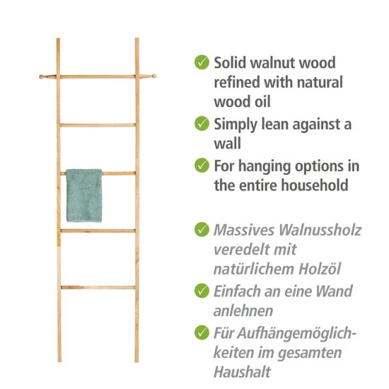 Wenko Handtuchleiter Norway Walnussholz 6 Wenko Handtuchleiter Norway Walnussholz – Bild 4