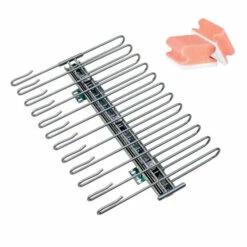 WENKO Schrankauszug Hosenbügel, Halter Für 12 Hosen, Zur Einfachen Befestigung Im Schrank, Verchromtes Metall, 33 X 10 X 47 Cm | Inkl. 2er Set Reinigungsschwämme Gratis -Günstiges Wenko Geschäft unnamed file 4689