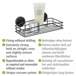 Wenko Vacuum-Loc® Wandablage Schwarz -Günstiges Wenko Geschäft unnamed file 4695