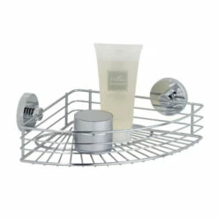 Wenko Vacuum-Loc® Eckablage Bari & Reinigungsschwamm, 2er Set