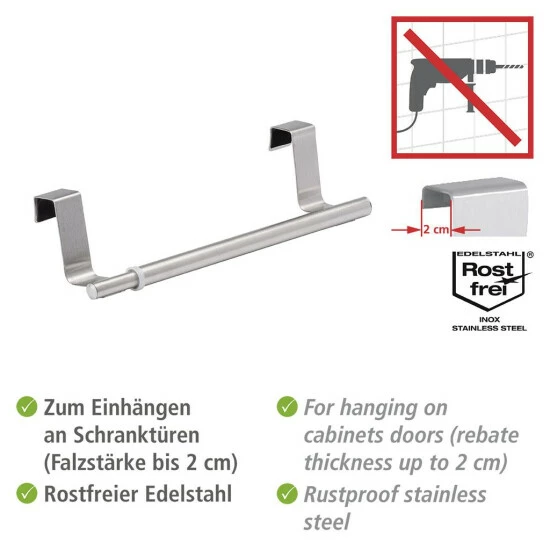 Wenko Tür-Handtuchstange Teleskop 60 Cm 5 Wenko Tür-Handtuchstange Teleskop 60 Cm – Bild 3