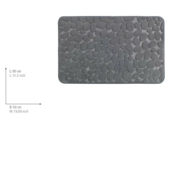 Wenko Badteppich Memory Foam Pebbles Grau 3 Wenko Badteppich Memory Foam Pebbles Grau