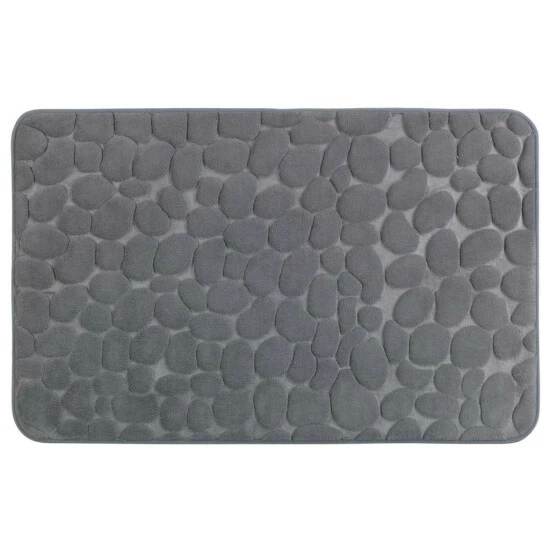 Wenko Badteppich Memory Foam Pebbles Grau 4 Wenko Badteppich Memory Foam Pebbles Grau – Bild 2