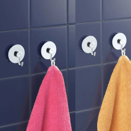 Handtuchhaken, Vacuum-Loc, 4er Set, WENKO 3 Handtuchhaken, Vacuum-Loc, 4er Set, WENKO