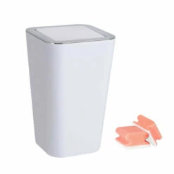 WENKO Kosmetikeimer Candy, Weiß, Kleiner Schwingdeckel-Eimer Aus Bruchsicherem Kunststoff, BPA-frei, 18 X 28,5 X 18 Cm, 6,0 L | Inkl. 2er Set Reinigungsschwämme Gratis 12 WENKO Kosmetikeimer Candy, Weiß, Kleiner Schwingdeckel-Eimer Aus Bruchsicherem Kunststoff, BPA-frei, 18 X 28,5 X 18 Cm, 6,0 L | Inkl. 2er Set Reinigungsschwämme Gratis -Günstiges Wenko Geschäft unnamed file 4986