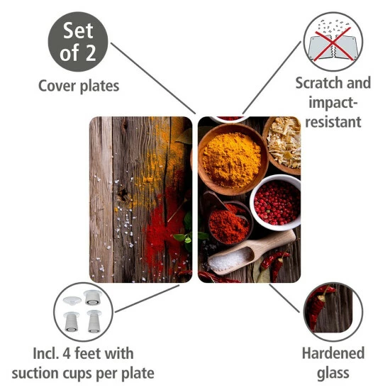Wenko Herdabdeckplatte Universal Gewürze 2er Set 10 Wenko Herdabdeckplatte Universal Gewürze 2er Set – Bild 8
