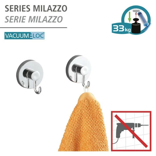 Wenko Vacuum-Loc® Haken 2er Set 4 Wenko Vacuum-Loc® Haken 2er Set – Bild 2