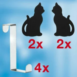WENKO 4214440500 Tür-Einhängehaken KATZEN 4 Haken Und 4 Magnete -Günstiges Wenko Geschäft unnamed file 5095