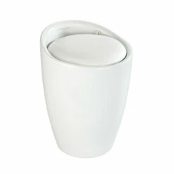 Wenko Hocker Candy White Matt, Mit Wäschesack -Günstiges Wenko Geschäft unnamed file 5197