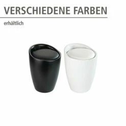 Wenko Hocker Candy White Matt, Mit Wäschesack -Günstiges Wenko Geschäft unnamed file 5203