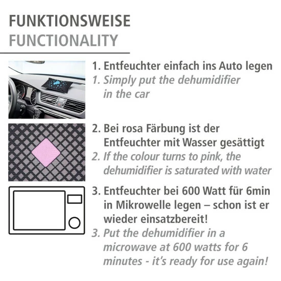 Wenko Auto-Entfeuchter Mit Indikator, 400g, 4er Set 7 Wenko Auto-Entfeuchter Mit Indikator, 400g, 4er Set – Bild 5