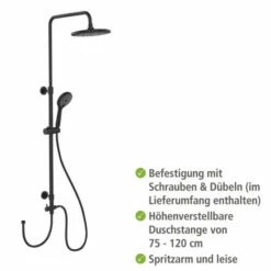 Wenko Duschsystem Watersaving Schwarz -Günstiges Wenko Geschäft unnamed file 5367