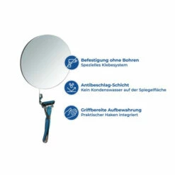 Wenko Turbo-Loc® Antibeschlagspiegel Edelstahl -Günstiges Wenko Geschäft unnamed file 5435