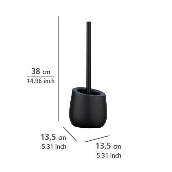 Wenko WC-Garnitur Badi Schwarz Keramik 6 Wenko WC-Garnitur Badi Schwarz Keramik – Bild 4