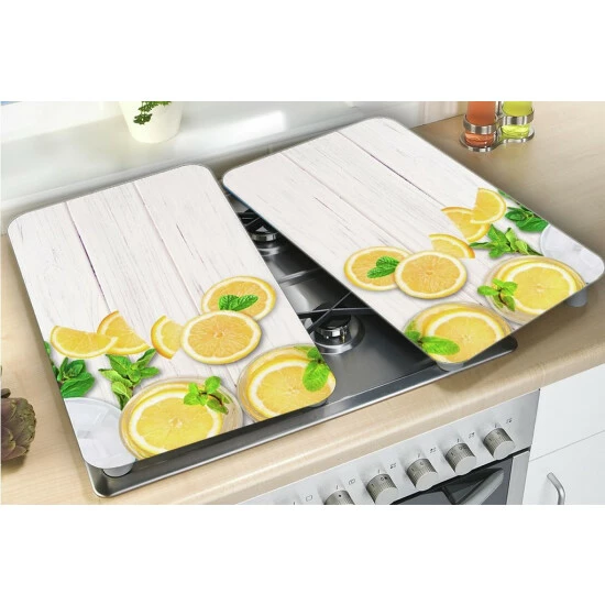 Wenko Herdabdeckplatte Universal Zitronen 2er Set 5 Wenko Herdabdeckplatte Universal Zitronen 2er Set – Bild 3