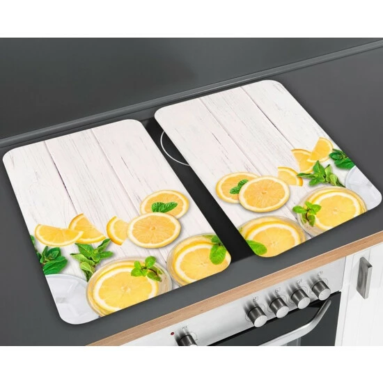 Wenko Herdabdeckplatte Universal Zitronen 2er Set 7 Wenko Herdabdeckplatte Universal Zitronen 2er Set – Bild 5