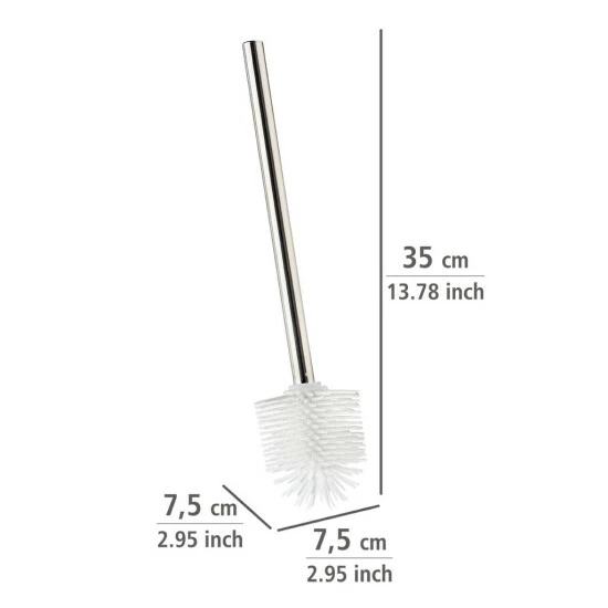 Wenko Silikon WC-Ersatzbürste Weiß Mit Edelstahlstiel 5 Wenko Silikon WC-Ersatzbürste Weiß Mit Edelstahlstiel – Bild 3