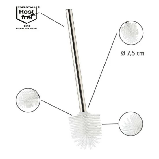 Wenko Silikon WC-Ersatzbürste Weiß Mit Edelstahlstiel 9 Wenko Silikon WC-Ersatzbürste Weiß Mit Edelstahlstiel – Bild 7