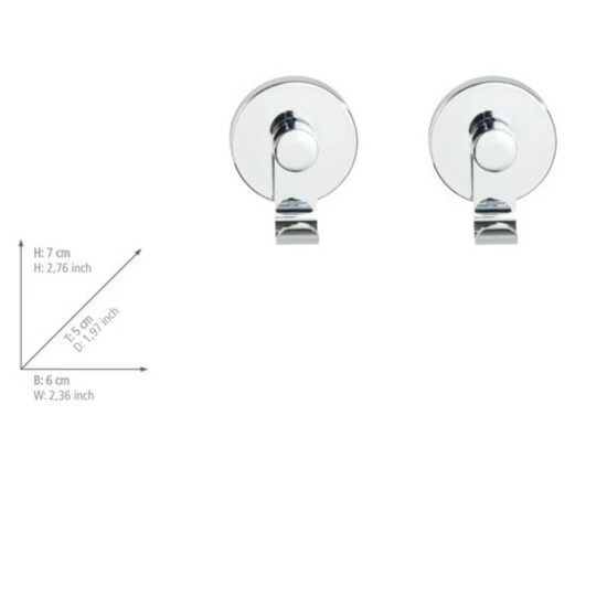 Wenko Vacuum-Loc® Haken-Set Irun, 2er Set 3 Wenko Vacuum-Loc® Haken-Set Irun, 2er Set