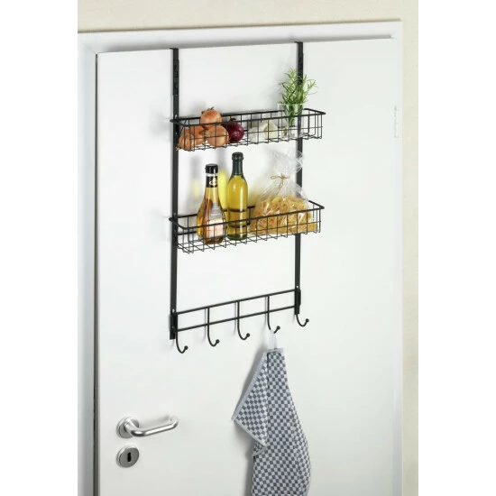 Wenko Türregal Schwarz 5 Wenko Türregal Schwarz – Bild 3